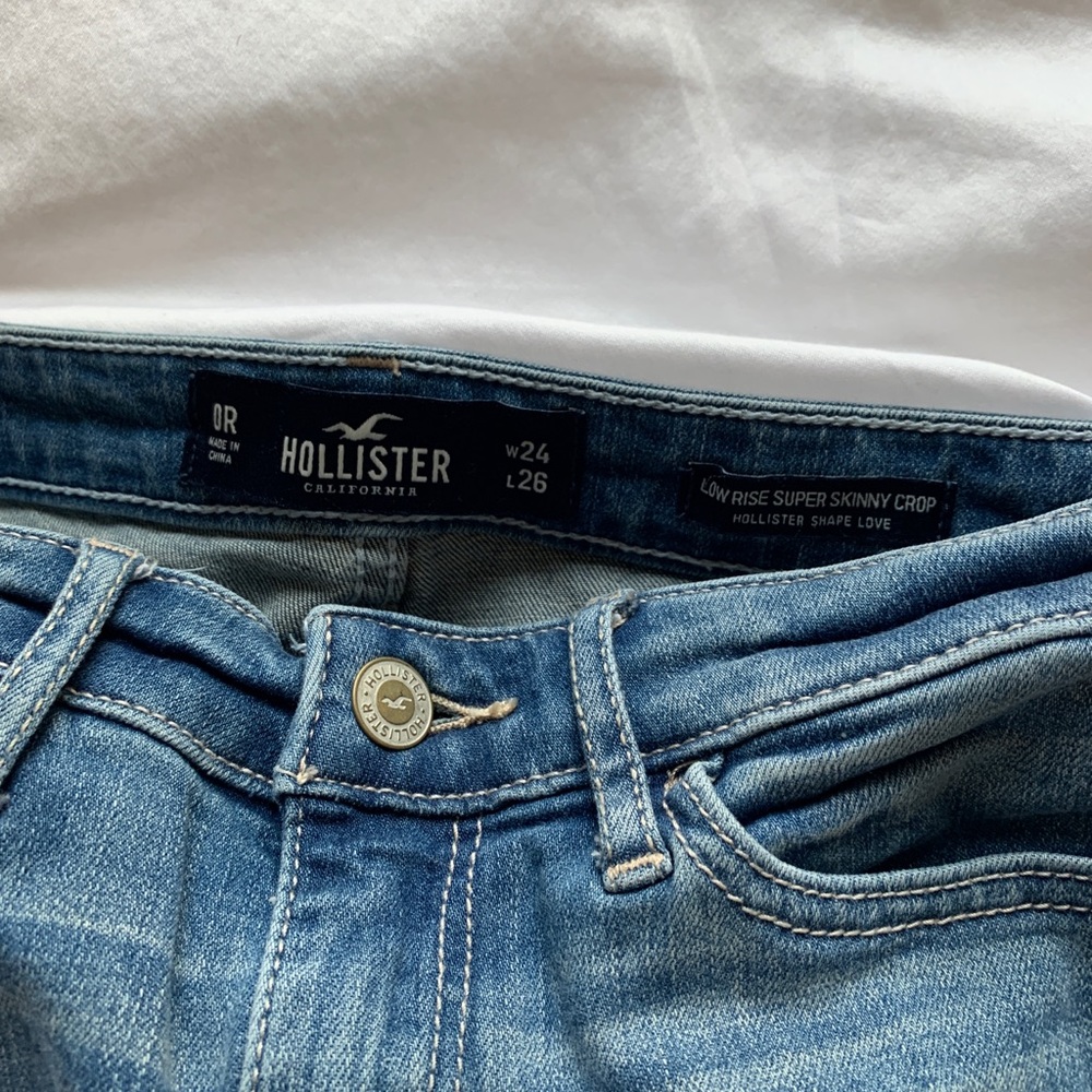 Hollister low rise super skinny crop size 0